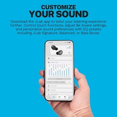 JLab Go POP+ True Wireless Bluetooth Earbuds in Black – iOS, Android Compatible