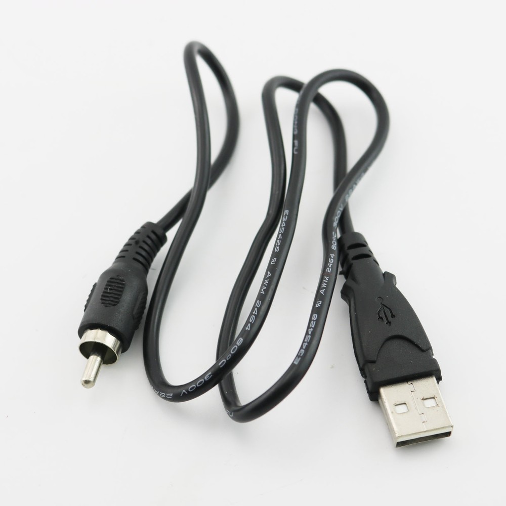 1pc USB 2.0 Type A Male to RCA Phono Male Plug Adapter Connector Cable 70cm