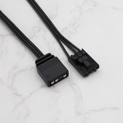 2 PCS 4 Pin RGB Standard 5V 3 Pin ARGB Adapter Connector PC Fan Sync 25cm
