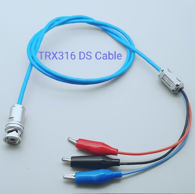 Triax TRB 3-Slot to Red+Black+Blue Alligator Clip TRX316 Double Shielded Cable