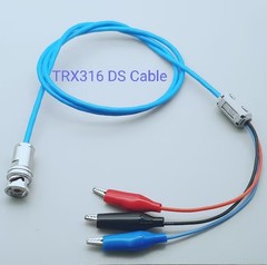 Triax TRB 3-Slot to Red+Black+Blue Alligator Clip TRX316 Double Shielded Cable