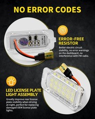 LED License Plate Lights 18-SMD Bright White Tag Lamp Assembly Compatible with F