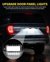 LED License Plate Lights 18-SMD Bright White Tag Lamp Assembly Compatible with F