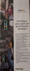 Proscan Portable Led Light Up Bluetooth Speaker NEW In Original Sealed Box