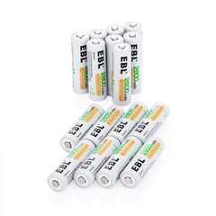 EBL Lot AA AAA Rechargeable Batteries 2800mAh 2300mAh 1100mAh 800mAh NI-MH + Box
