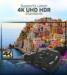 Fosmon 3×1 3 Port Gold Plated 4K UHD 3D High Speed Braided HDMI Switch Plug