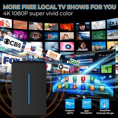 Upgraded 9000 Miles TV Digital Antenna HDTV Amplified HD 1080P 4K Long Range
