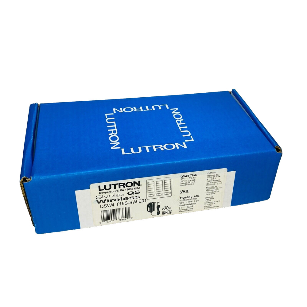 Lutron Sivoia QS Wireless QSW4-T15S-SW E01 Tabletop Keypad – NEW