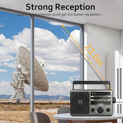 AM FM Portable Radio Battery Operated by 4X D Cell Batteries or AC Power