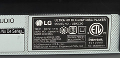 LG 4K Ultra HD Blu-Ray Disc Player UBKC90