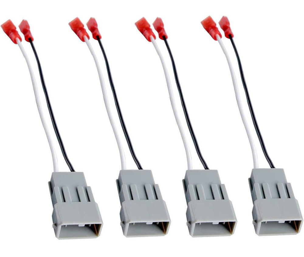 2 Pairs (4 Pack) Car Speaker Connector Harnesses for 1990-Up Honda and Acura