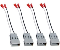 2 Pairs (4 Pack) Car Speaker Connector Harnesses for 1990-Up Honda and Acura