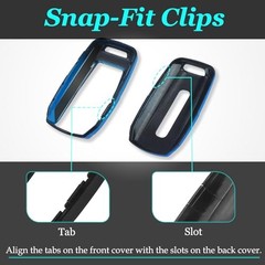 for Dodge RAM Key Fob Cover with Keychain Full Protection Durable ABS Blue