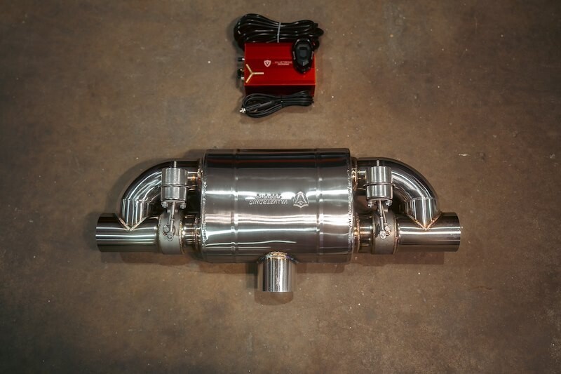 VALVETRONIC DESIGN UVM.76MM.TSTYLE.X1 Exhaust Muffler; 11-1/2″ Width x 7″