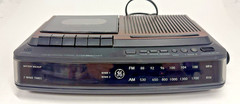 Vintage GE Alarm Clock with Cassette Player W/Record-Am /Fm Radio #7-4966A Works