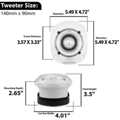 Car Audio Set: 2x 6.5″ Midrange Speakers + 2x Super Tweeters + 1600W Amplifier