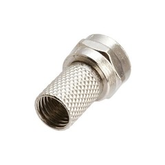 F-Type Twist On Connector Male F Plug RG-6 Coax Coaxial Cable TV Antena 10 PCS