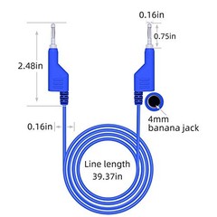 5PCS Stackable Banana to Banana Plug Test Banana Plug to Banana Plug 3.3ft/1m
