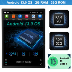 Android 13 CarPlay GPS WiFi 10.1″ Double 2Din Touch Vertical Car Stereo Radio BT