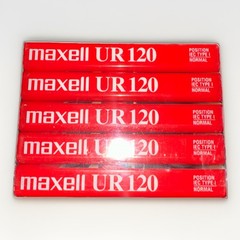 Maxell UR 120 Audio Cassette Tape 5 Pack Sealed Normal Bias Vintage Blank 90’s