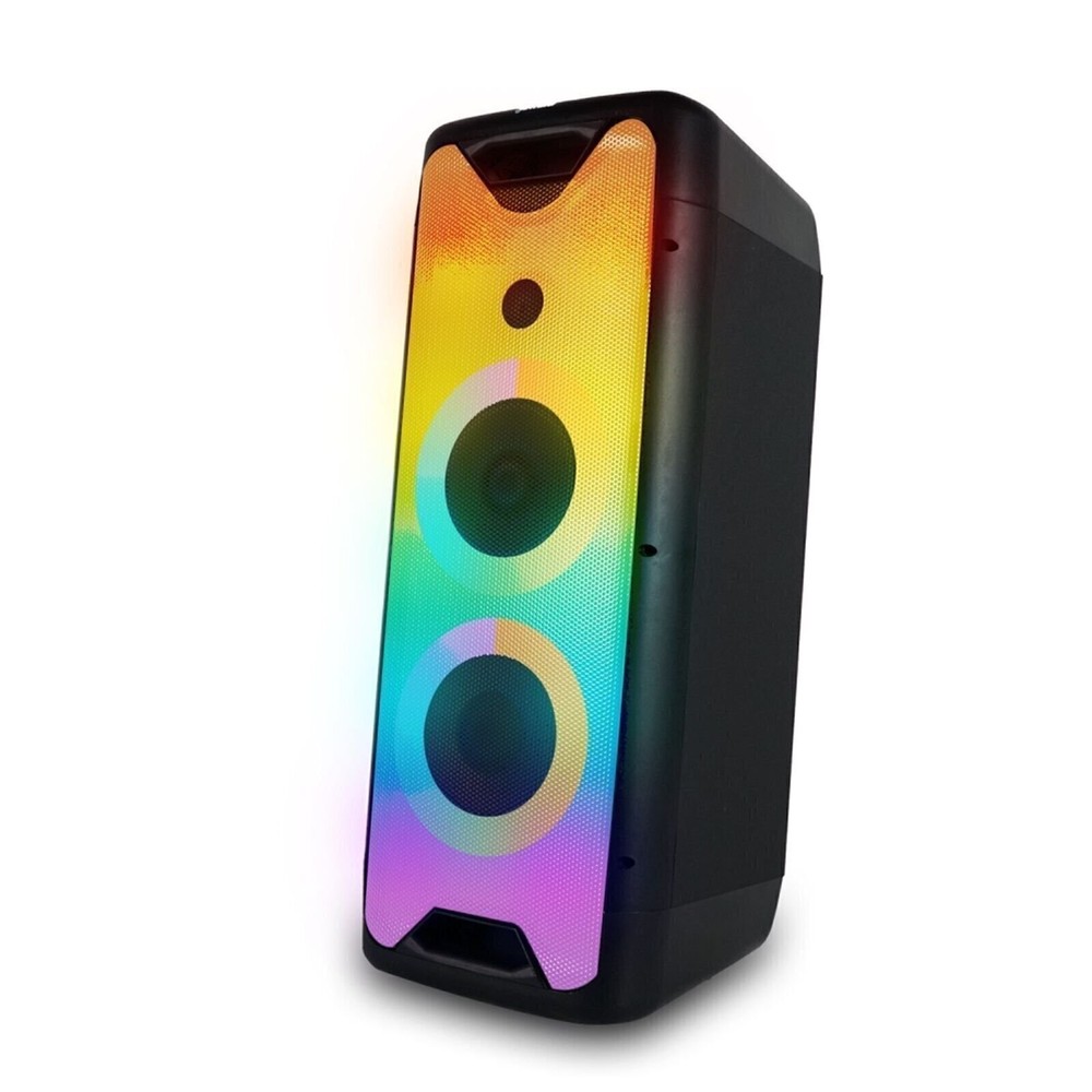 Gemini GLS-550 DJ Big Wireless Bluetooth LED Lights Party Speaker Mic Remote