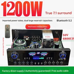 AV-999BT 220V 7Channel Bluetooth Amplifier Hifi Stereo Karaoke Audio Amplifier