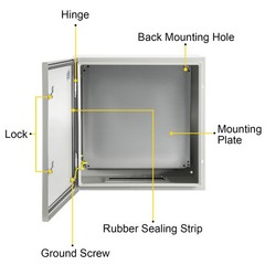 VEVOR NEMA Steel Enclosure, 24 x 24 x 12” 4X 24 x 24 x 12, Grey