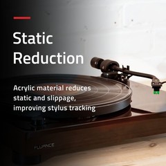 Fluance Acrylic Turntable Platter Mat, Reduce Vibrations, Improve Sound Clarity