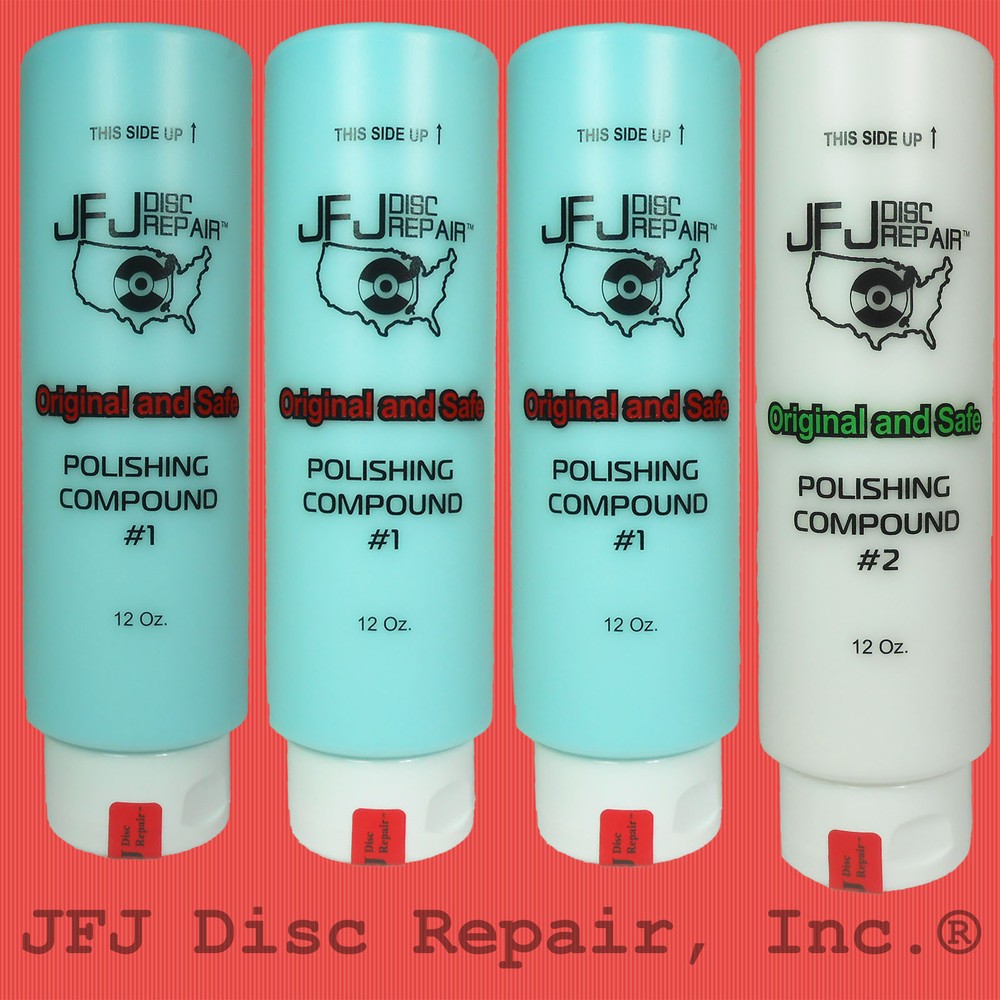 Three #1Blue & One #2 White 12oz JFJ Easy Pro Single Double Advanced Compound