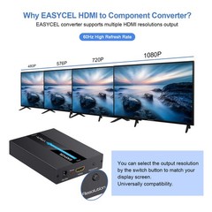 Aluminum HDMI to Component Converter 1080P with Scaler Function – YPbPr Adapter