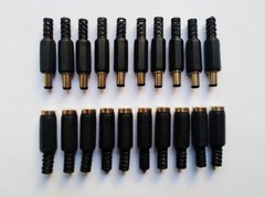 10sets DC Power 5.5×2.5mm Male Female Plug Jack Connector Cable Socket CCTV B209