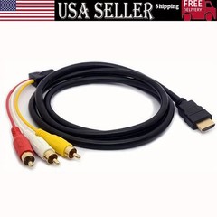 1080P HDMI Male To 3 RCA Video Audio AV Component Converter Adapter Cable HDTV