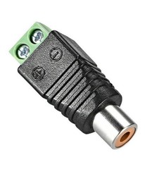 5-Pack RCA Female to AV Screw Terminal Audio Video Connector Adapter Converters