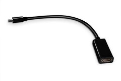 LOT Mini DisplayPort to HDMI Adapter 4K/1080P Mini DP Male to HDMI Female Black
