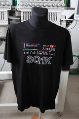 Flexstyle S-meter with Callsign, frequency T-shirt, Embroidery Ham Radio S-5XL