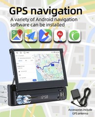 7″ Car Stereo Radio 1DIN Apple CarPlay Head Unit FM BT GPS Camera Wifi BT 4+64GB