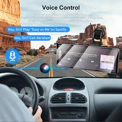 11.3″ Portable Dash Cam Wireless Apple CarPlay Android Auto Car Stereo microSD