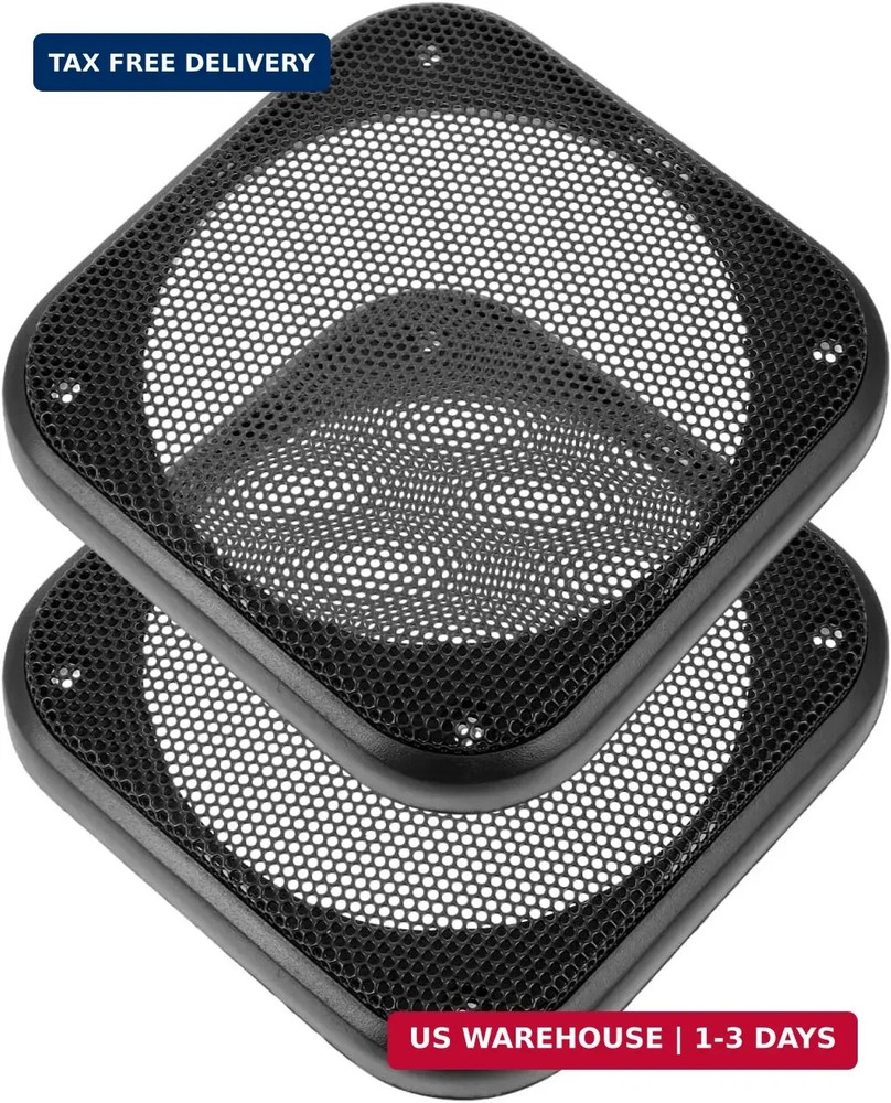 2Pcs Car Speaker Grille, 4 inch Speaker Grill Covers, Universal Metal Subwoofer