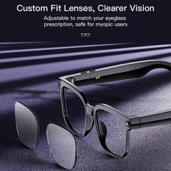 COLMi C-M02S Smart Glasses HD Camera Bluetooth Audio Video Ray-Ban Meta Alt iOS