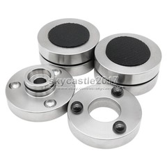 4pcs 46mm Stainless Steel Speaker Spike Pad Ball Shockproof Isolation Stand Feet