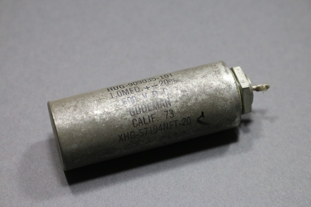 Vintage Gudeman 1.0 uF 600V DC Oil PIO Capacitor 1uF Tube Amp Tested Good 2