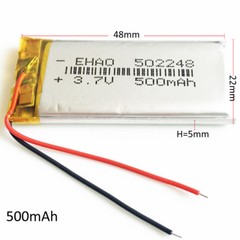 5 pcs 3.7V 500mAh 502248 Li-po Polymer Rechargeable Battery for MP3 DVD GPS PDA