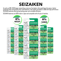 Seizaiken 371 SR920SW 1.55V 0%Hg Silver Oxide Watch Battery – Wholesale