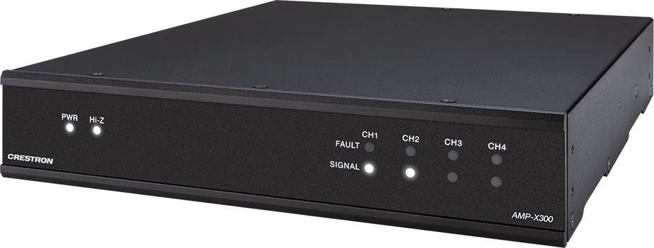 NEW – Crestron Amp-x300 – 4-channel amplifier – LoZ (4/8 Ω) Hi-Z (70V or 100V)