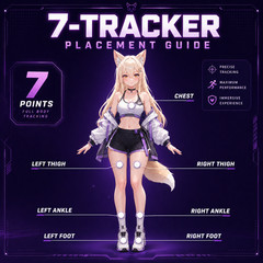 SlimeVR Compatible Full-Body Trackers 7-Pack | VRChat SteamVR FBT Kit Budget Fri
