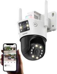 ZOSI C298 Pro 4K 8MP Dual-Lens(2x4MP) Wired WiFi PT Outdoor Security Camera