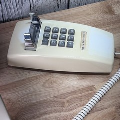 Western Electric Beige 2554 touch tone wall phone Untested