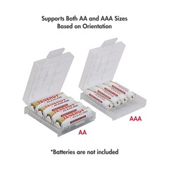 Tenergy 10PCS AA Plastic 4-Slot Cases for AA Size (Batteries sold separately)