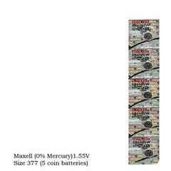 5 NEW MAXEL 377 SR626SW SR66 V377 watch battery – U.S. SELLER – FRESH