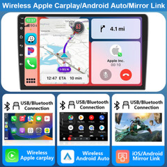 4+64GB 10.1″ Android 15 Car GPS Radio CarPlay DSP BT For Honda Accord 2003-2007